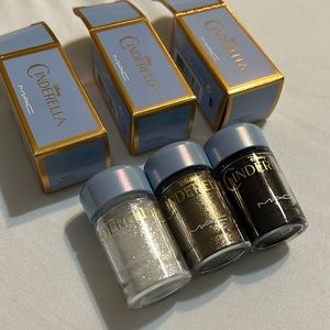 MAC LE Cinderella glitter and pigments lot of 3
